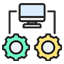 Modular Background Service Architecture Icon