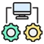 Modular Background Service Architecture Icon