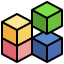 Modular system architecture icon