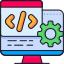 Backend system architecture icon