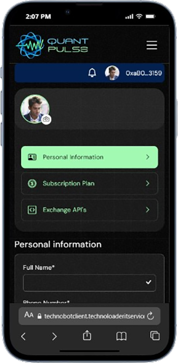 Solutions implemented for Quant Pulse platform