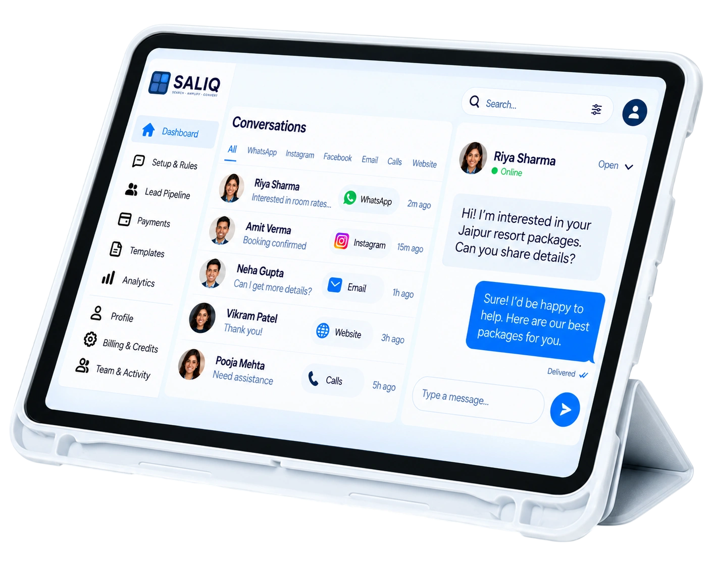 SALIQ AI Customer Engagement Platform