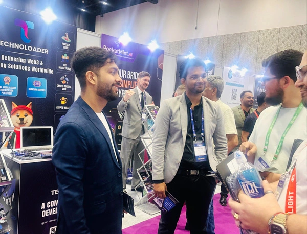 Team meeting clients at Crypto Expo Dubai 2025