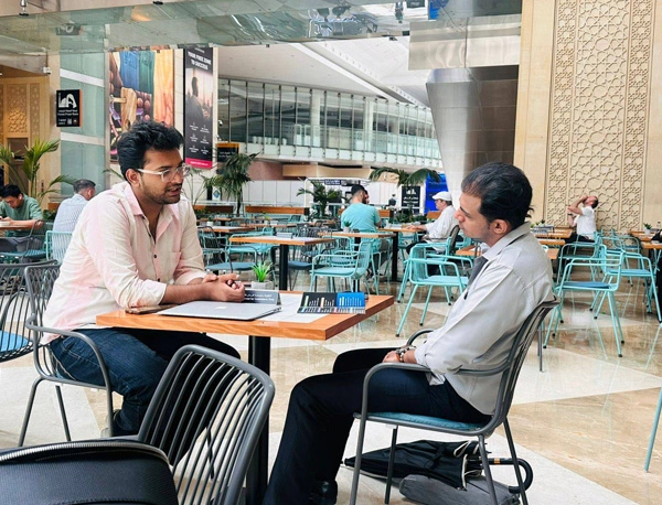 Technoloader team networking at crypto event Dubai