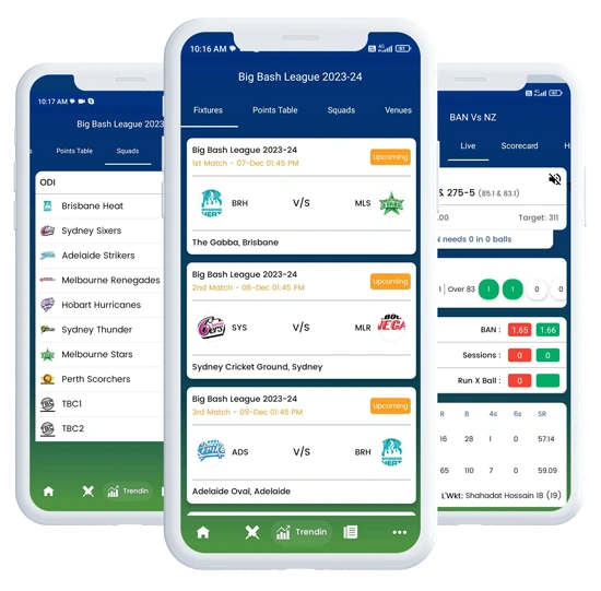 Features of Live Cricket Score App Image