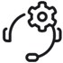Six Sigma and TQM production standards icon