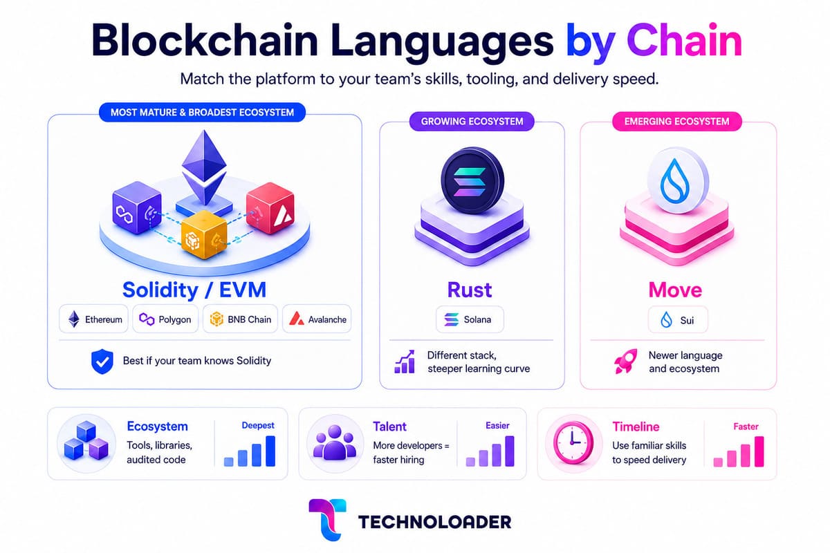 Blockchain programming languages by platform