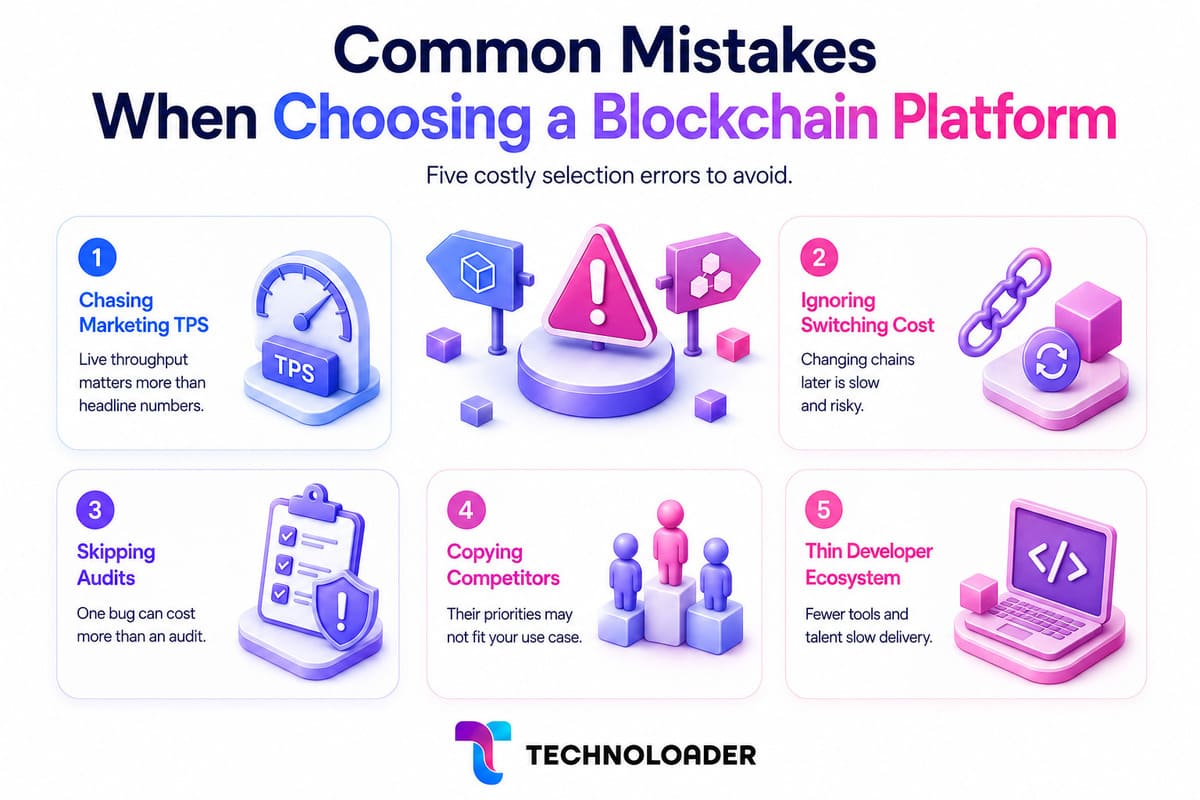 Common blockchain selection mistakes