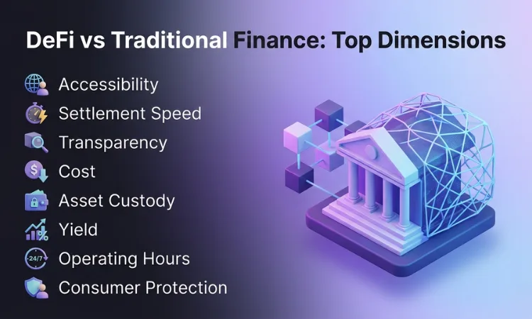 DeFi vs Traditional Finance Top Dimensions