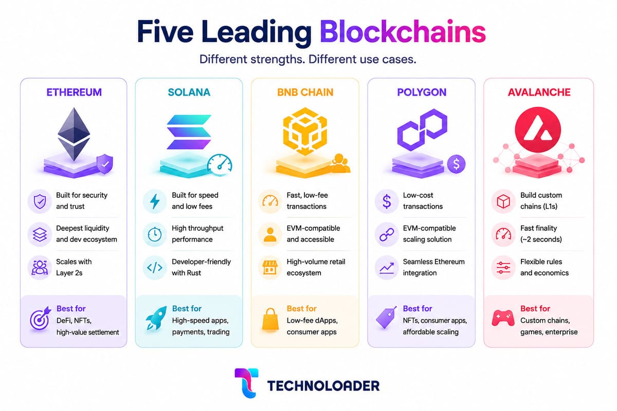 Five leading blockchain platforms comparison