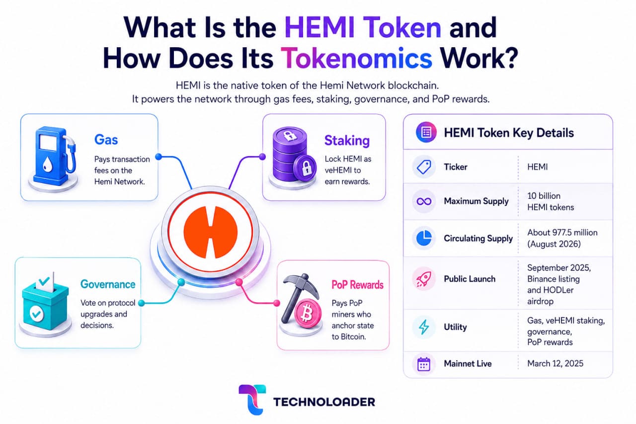 Use cases of the HEMI token: gas, staking, governance and PoP rewards