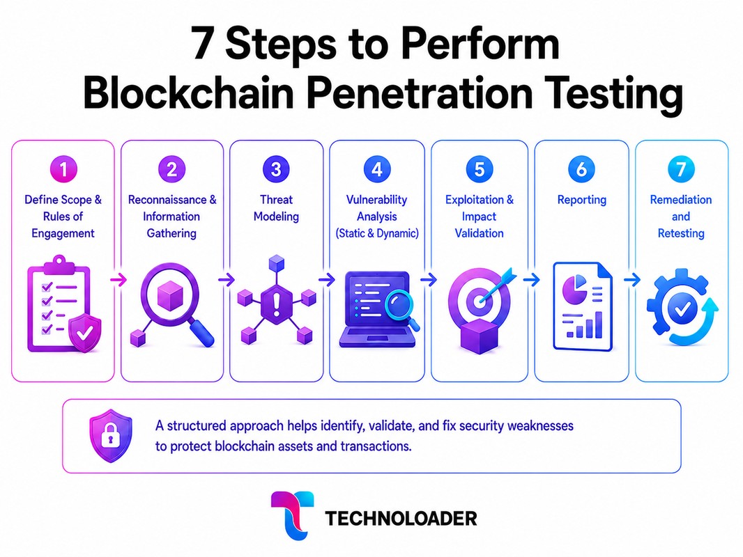 Seven steps of blockchain penetration testing process