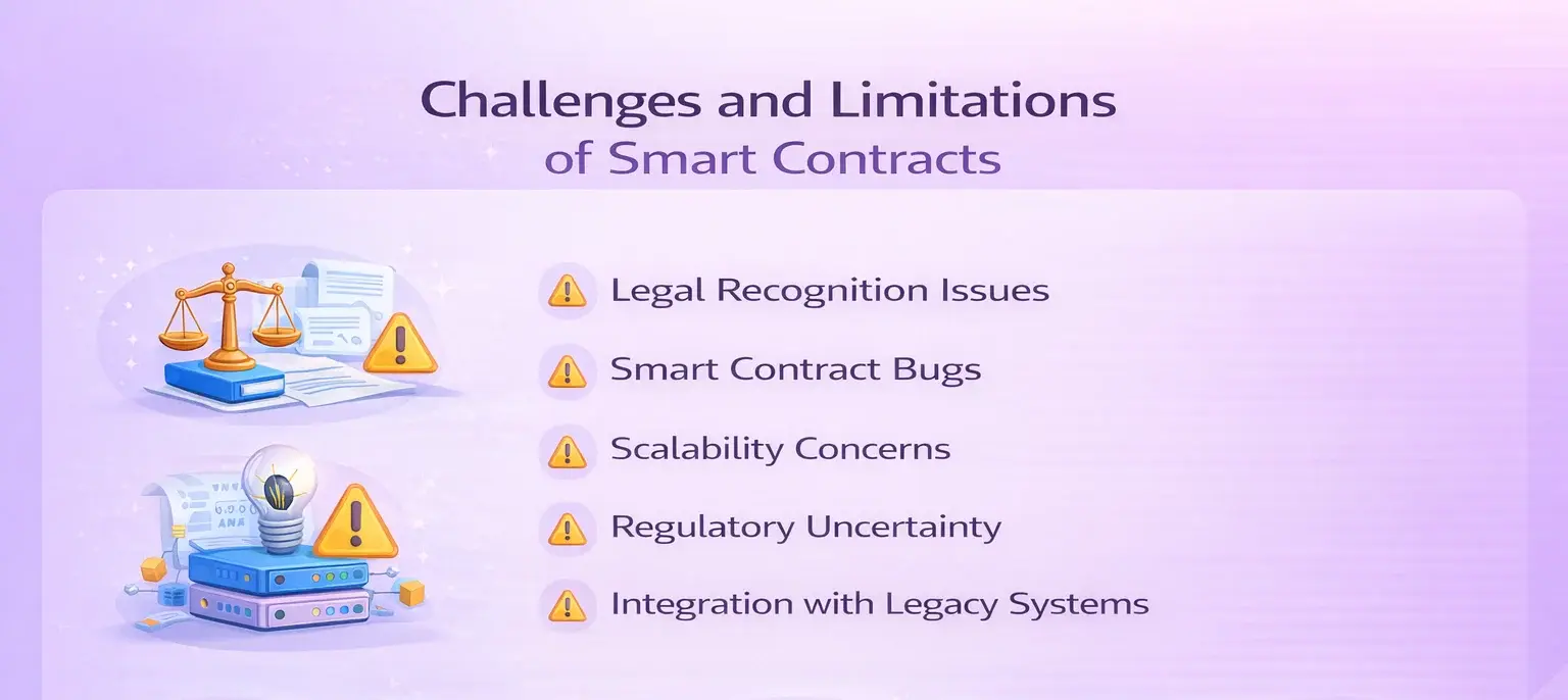 Key Challenges and Limitations of Smart Contracts