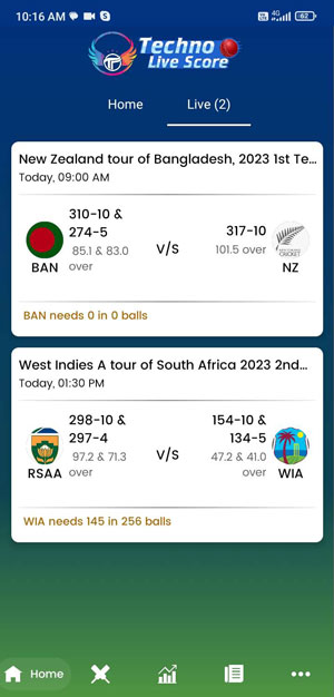 Live Cricket app